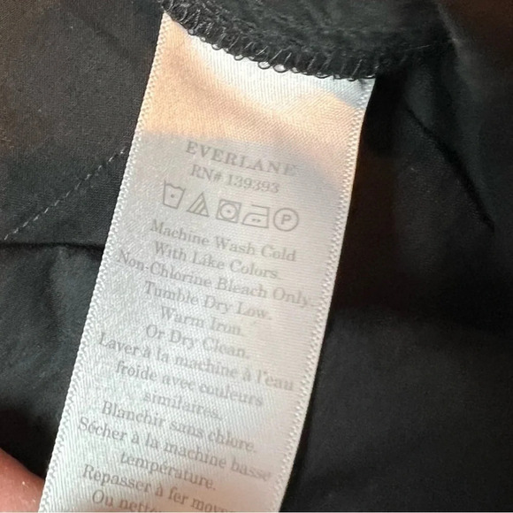 New EVERLANE The Poplin Pleated Taper Pant Black NWT Minimalist Casual Women’s 8 - Picture 10 of 14